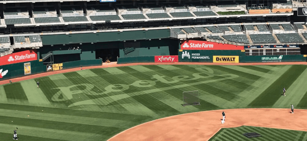 Personalized message on turf at a festival Visual Turfs AirPrint Technology ColorPrint